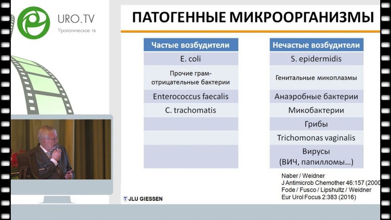 Wolfgang Weidner (Германия) - Влияние урогенитальной инфекции на качество эякулята и мужское бесплодие